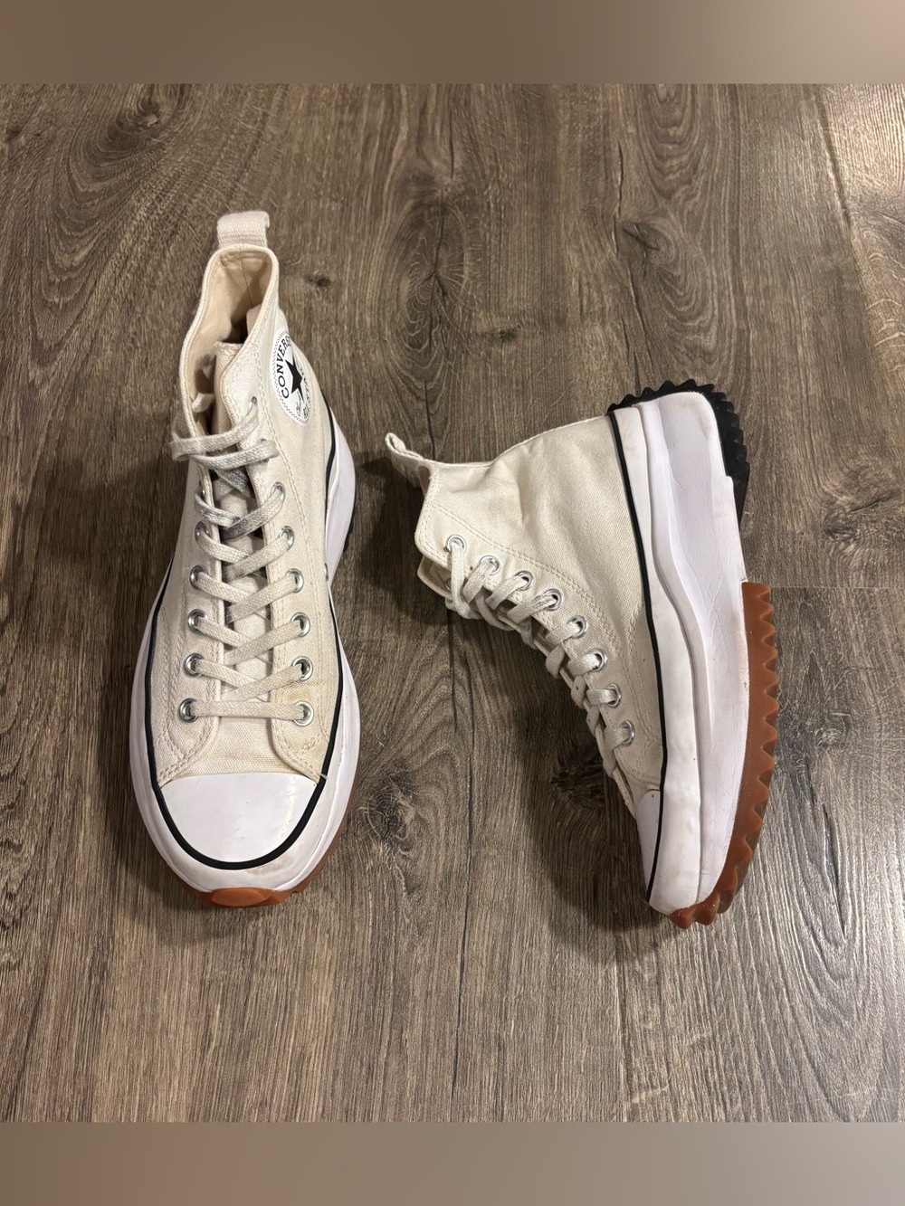 Converse Run Star Hike High 'White Black Gum' Unisex Sneaker size 7.5 M - 9 W